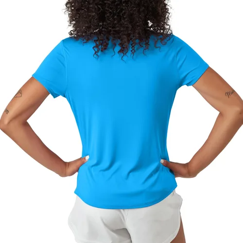 Vista 2 de Champion Camiseta deportiva clásica para mujer, camiseta deportiva que absorbe la humedad, camiseta atlética para mujer, talla grande disponible