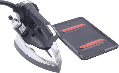 Vista 4 de Plancha de vapor industrial, plancha eléctrica profesional para planchar ropa, plancha de ropa de 1000 W con temperatura ajustable, tanque de 3 L