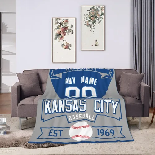 Vista 20 de Manta personalizada para cama, regalo para fanáticos del béisbol, manta de forro polar para invierno y verano, manta personalizada con nombre