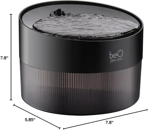 Vista 7 de beQ Fuente de agua para gatos, dispensador de agua ultra silencioso para mascotas, sin BPA, nivel de agua visible, adecuado para gatos, perros
