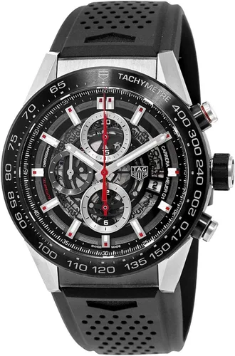 Vista 3 de Tag Heuer CAR2A1ZFT6044 reloj de hombre automático doble Carrera Calibre Heuer 01Skeleton