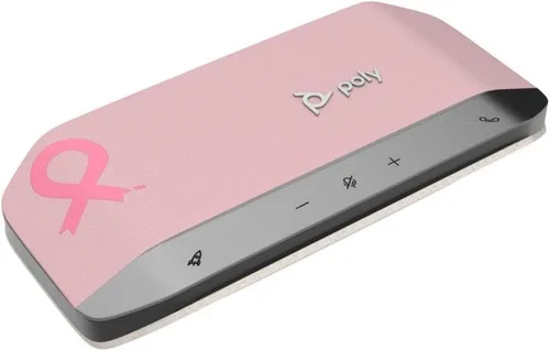 Vista 4 de Poly Sincronización de 20 USB-A Rosa Personal Bluetooth Smart Speakerphone (Plantronics) - Conéctate al teléfono celular a través de Bluetooth