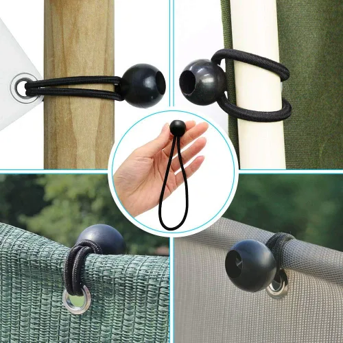 Vista 5 de 24 clips de lona y cuerdas elásticas para bolas, abrazaderas de lona, agarre de bloqueo resistente, clips de sujeción para toldo de piscina