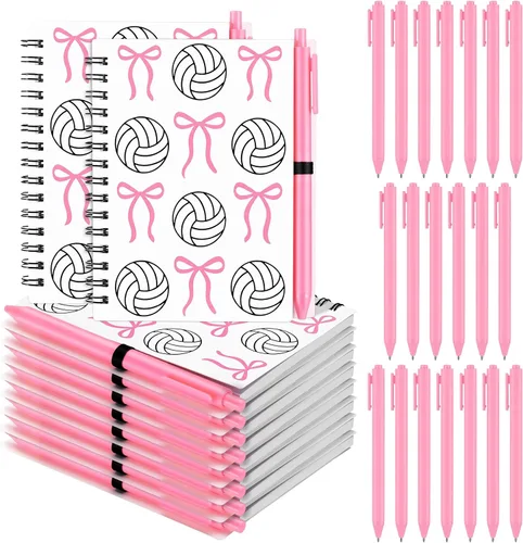 Vista 8 de Engrowtic Juego de 50 cuadernos con bolígrafo, regalos de agradecimiento a granel, cuadernos de bolsillo de papel kraft en espiral, diario forrado