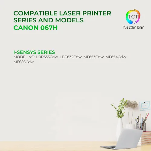 Vista 2 de TCT 067H - Cartuchos de tóner compatibles con Canon 067H 5106C001 5105C001 5104C001 5103C001 de alto rendimiento compatible con impresoras Canon