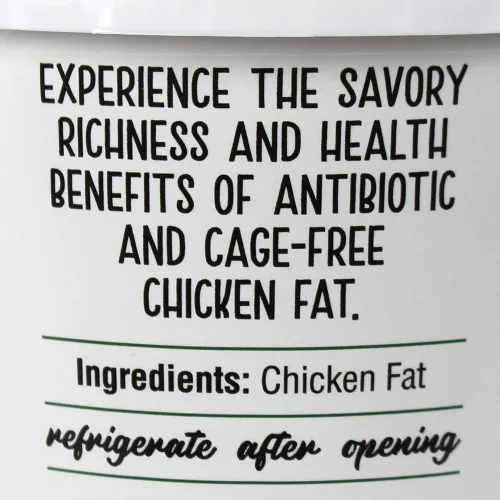 Vista 5 de Grasa de pollo gourmet renderizada Tina de 1.5 libras Grasa para cocinar y hornear apta para paleo por Cornhusker Kitchen