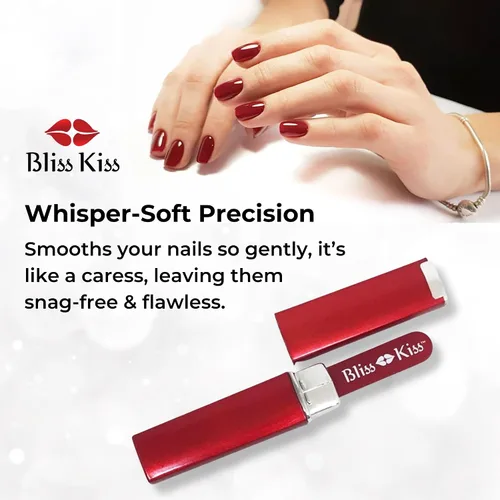 Vista 6 de Lima de uñas con punta de cristal, de Bliss Kiss, S, Rojo