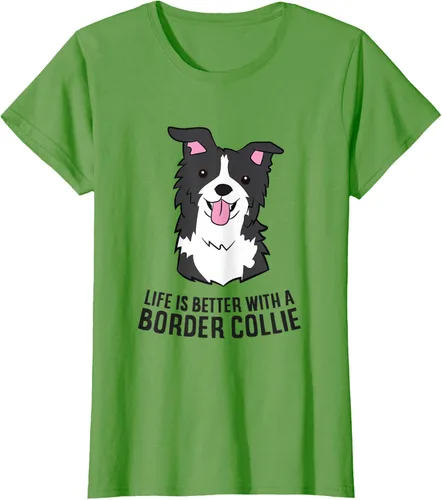 Vista 4 de Camiseta Border Collie Owner Life Is Better With a Border Collie Dog, Blanco, S