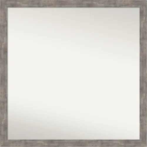 Vista 216 de Amanti Art Silver Bathroom Mirror for Over Sink, 26x45 Custom Made Marred Pewter Rectangle Vanity Mirror, Oversize Casual Wood Frame, Hangs Estaño