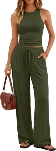 Vista 17 de Trendy Queen Conjunto de descanso de 2 piezas de verano para mujer 2026 Negro