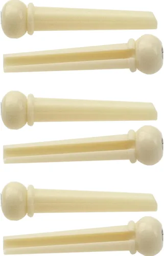 Vista 2 de 40 clavijas de plástico para guitarra acústica Yootones compatibles con piezas de repuesto de guitarra (blanco)