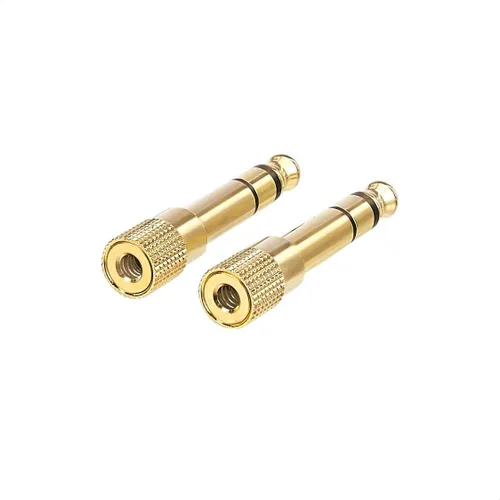 Vista 3 de Amazon Basics Chapado en oro 0.250 in 1/4 macho a 0.138 in 1/8 hembra audio estéreo adaptador de auriculares - 2