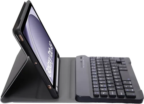 Vista 3 de Funda de teclado para Samsung Galaxy Tab A9 de 8.7 pulgadas 2023, teclado desmontable con soporte para lápiz, funda protectora para tablet Tab A9