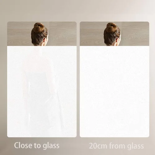Vista 3 de Película de privacidad blanca mate para ventana, adhesivo opaco adhesivo para ventana, para el hogar, oficina, baño, reuniones y sala de estar, 17.7