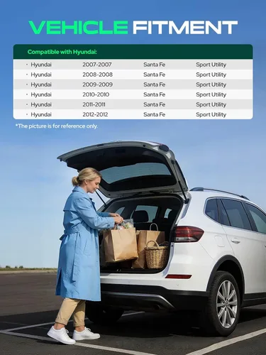 Vista 3 de Juego de 2 puntales de choque para portón trasero para Hyundai Santa Fe 2007-2012