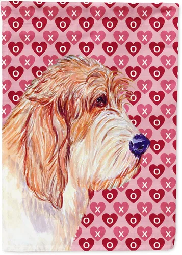Vista 75 de Caroline's Treasures SS4484GF Bandera de jardín con diseño de bulldog inglés y corazones para el Día de San Valentín, bandera decorativa para patio