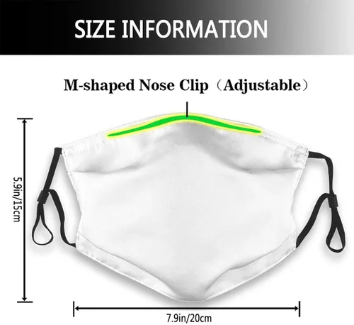 Vista 3 de mkiuyhgtbf Mouth Decoration Reusable Unisex Adjustable USA Simbol Polyester Covers