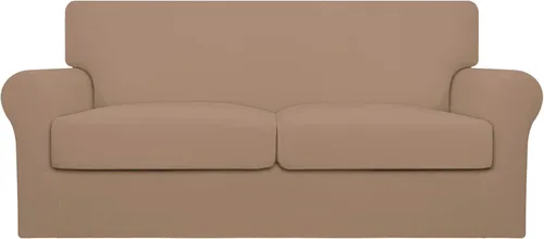 Vista 107 de Easy-Going Funda de sofá suave y elástica de 3 piezas para perros, funda de sofá lavable para sofá de 2 cojines separados, protector elástico