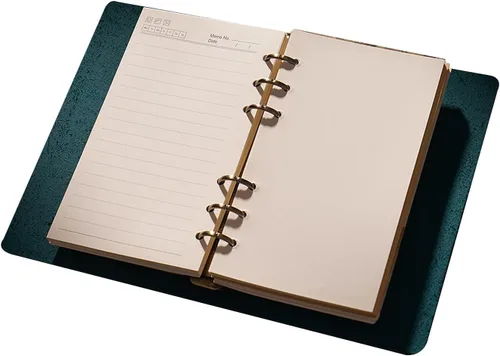 Vista 6 de Cuaderno de carpeta de cuero, 8.5 x 11 pulgadas (negro, A5-no personalizado)