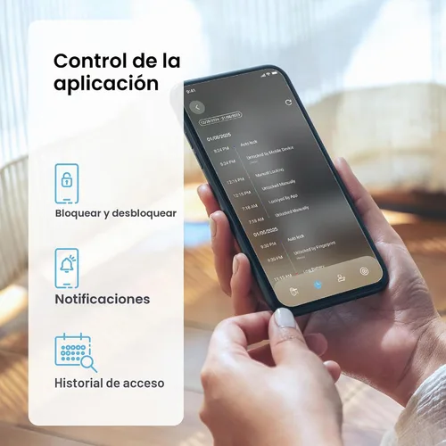 Vista 5 de Lockly Secure Pro Wi-Fi Smart Lock con mango Keypad Keyless Entry Door Lock with Fingerprint,App Remote Control, Works with Alexa and Google, Auto