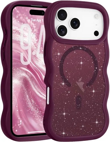 Vista 17 de Pepmune - Funda para iPhone 12 Pro Max con marco ondulado y estructura rígida, color mate claro, cubierta trasera unisex, compatible con Magsafe