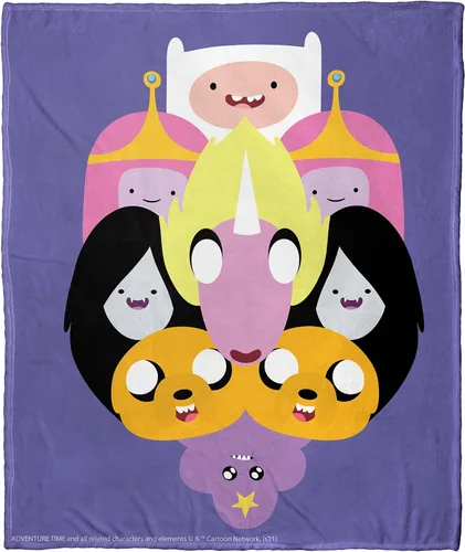 Vista 7 de Northwest Adventure Time - Manta de seda táctil, 50 x 60 pulgadas, Adventure Comic