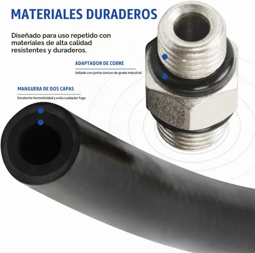 Vista 6 de Kit Lichamp de Prueba de Presión de Combustible Automotriz, Manómetro de Diagnóstico de Bomba de Combustible y Riel con Adaptadores, Manguera