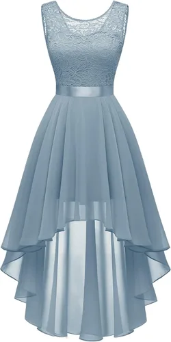 Vista 18 de BeryLove Vestido de cóctel de encaje formal para mujer, fiesta de invitada Negro