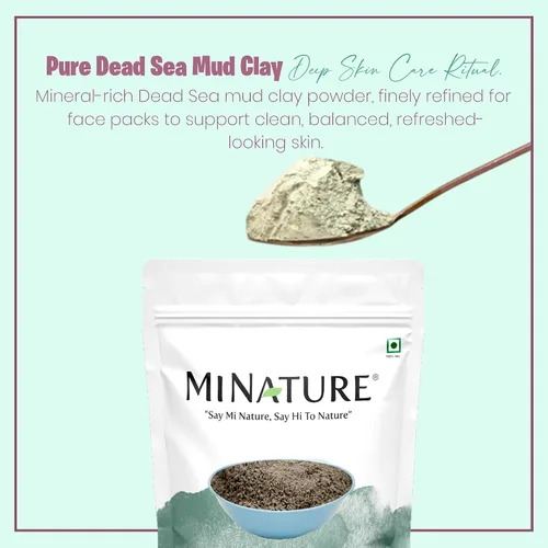 Vista 2 de minature Polvo de barro del Mar Muerto 8.01 oz (8 onzas) Máscara de limpieza y desintoxicación 100% puro natural rico en minerales Para
