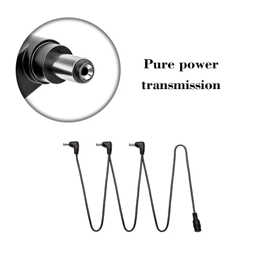 Vista 3 de 3 maneras Daisy Chain Power Guitar Pedal Board adaptador de fuente de alimentación Daisy Chain Cable para pedales de efectos de guitarra