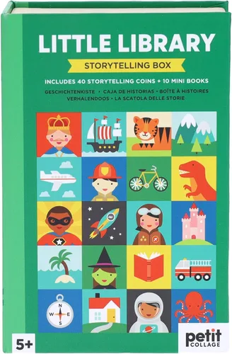 Vista 7 de Petit Collage Little Library Storytelling Box - Caja mediana