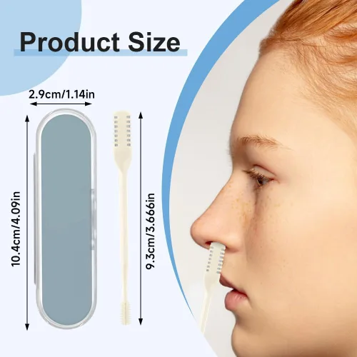 Vista 6 de Cortador de Pelo Nasal, 2025 Recortadora de Vello Nasal de Doble Cara Mejorada para Mujeres y Hombres, Herramienta de Eliminación de Vello Nasal