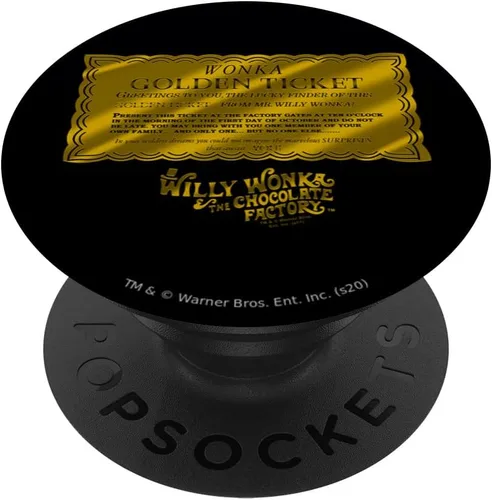 Vista 6 de Willy Wonka y la fábrica de chocolate, los PopSockets Golden Ticket MagSafe PopGrip para iPhone