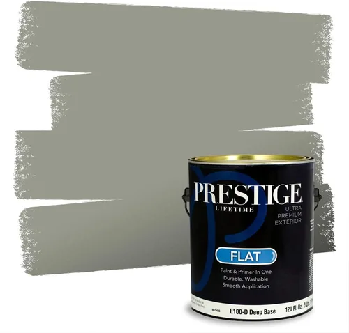 Vista 235 de Prestige Paints - Pintura exterior e imprimación en uno, 1 galón, plano, compatibilidad comparable con el color menta «Whipped Mint» de Behr
