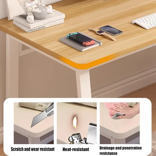 Vista 4 de Escritorio de Computadora de Estilo Moderno Simple para Oficina en Casa, Mesa de Escritura Pequeña de 47.2 Pulgadas para Escritorio o Dormitorio
