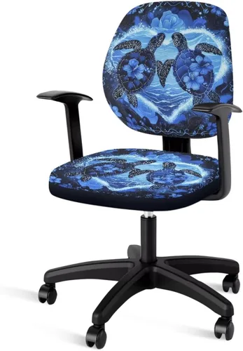 Vista 28 de Funda para silla de oficina con diseño de mariposa de 2 piezas, fundas para silla de juegos, bonitas fundas transpirables para silla de escritorio