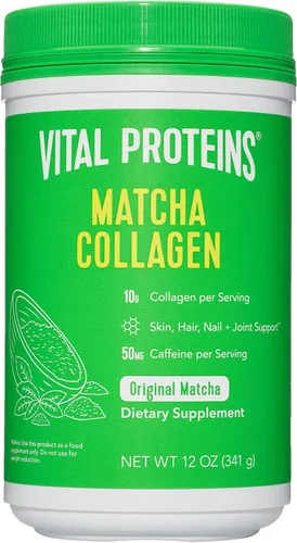 Vista 10 de Vital Proteins Suplemento en polvo de péptidos de colágeno Matcha, polvo de té verde matcha, 10.5 onzas, sabor original