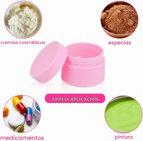 Vista 4 de Envases de plástico,Tarro de loción de plástico con revestimientos Rosa