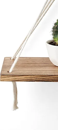 Vista 7 de Mkono Estantes colgantes de macramé, soporte para llaves, decoración de pared bohemia