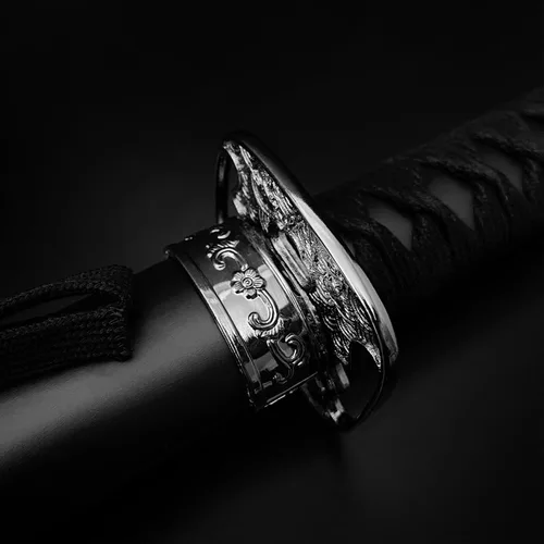 Vista 4 de PS 39.8 pulgadas Último Samurái Espada Japonesa Katana Honor Grabado En Vaina. Para Colección. Regalo, Uso de Práctica de Espada al Aire Libre