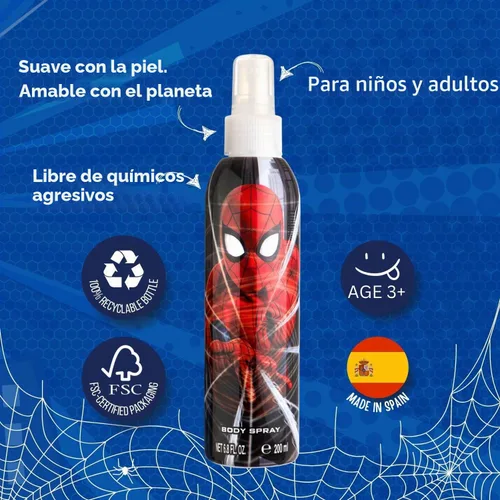 Vista 5 de Marvel Spider-Man, Colonia Fresca para Niños, Rojo/Blanco/Azul/Negro, 200 ml