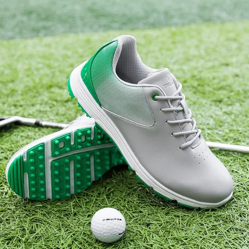Vista 4 de Zapatos de golf impermeables para hombre, sin pinchos, para entrenamiento deportivo de golf, tenis clásicos para hombre, talla 13 14