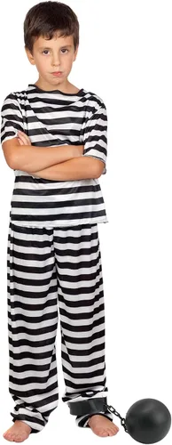 Vista 3 de Skeleteen Bola y cadena de prisionero - Accesorios de disfraz de prisionero - 1 pieza