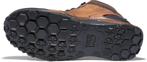 Vista 4 de Timberland PRO para hombre, bota de trabajo Reaxion Mid con puntera blanda Marrón/Negro