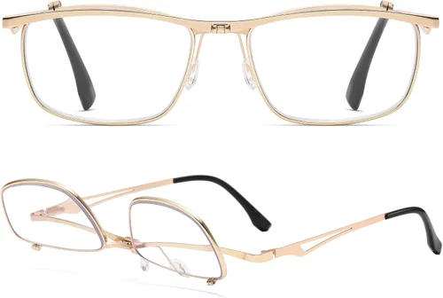 Vista 9 de Hubeye Flip Top Metal Blue Light Filter Reader Unisex Silvery