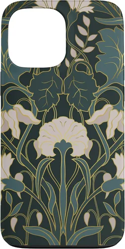 Vista 23 de iPhone 16 Art Nouveau Floral Pattern Case