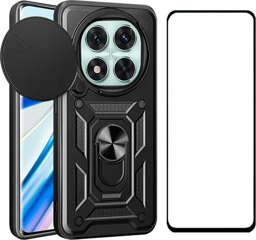 Vista 32 de Funda para Motorola Moto G 5G 2024 con protector de pantalla, funda protectora con protector de cámara, funda protectora con función atril para Moto