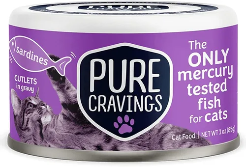 Vista 12 de Pure Cravings - Comida húmeda para gatos, filetes de caballa en salsa, cada captura es probada para mercurio, lata húmeda de pescado para gatos, sin