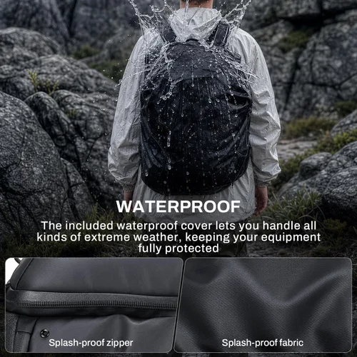 Vista 3 de RaLeno Camera Backpack, 22L+5L Expandable Camera Bag for Photographers