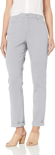 Vista 102 de Gloria Vanderbilt - Pantalones de mezclilla Amanda clásicos de tiro alto y pierna cónica petite para mujer Begonia Bloom